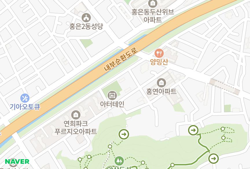 서울특별시 서대문구 연희동 한인트윈빌 위치·실거래 시세 지도