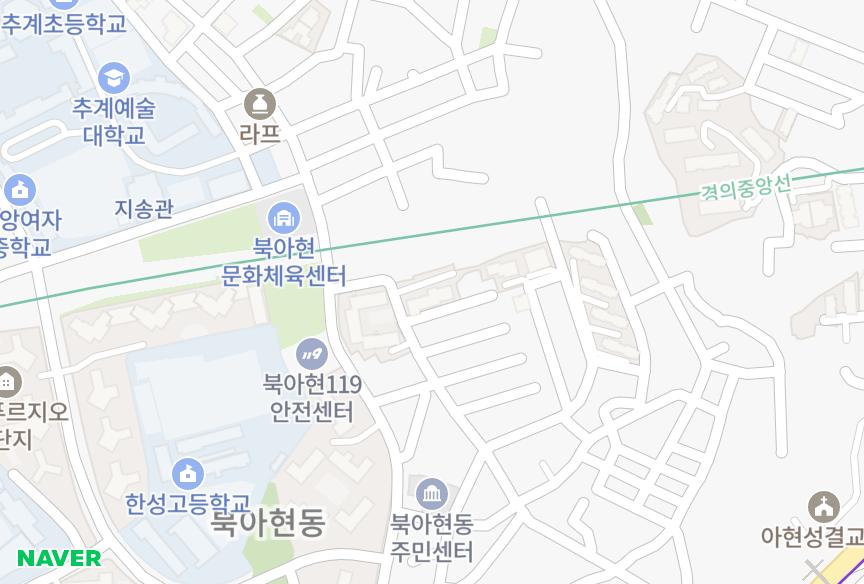 서울특별시 서대문구 북아현동 경남2차 위치·실거래 시세 지도