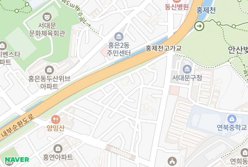 서울특별시 서대문구 연희동 우국한마음 위치·실거래 시세 지도
