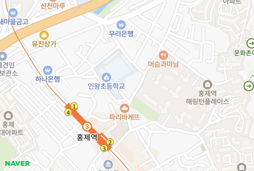 서울특별시 서대문구 홍제동 홍일 위치·실거래 시세 지도