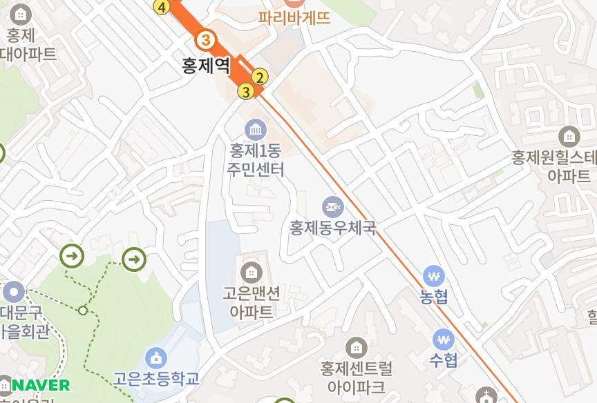서울특별시 서대문구 홍제동 아름채 위치·실거래 시세 지도