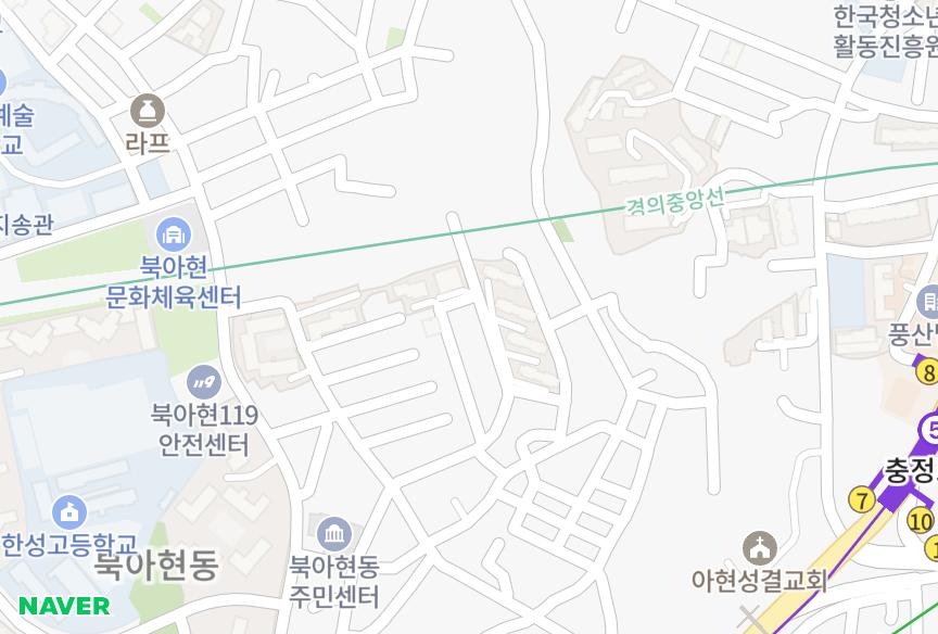 서울특별시 서대문구 북아현동 삼우빌라 위치·실거래 시세 지도