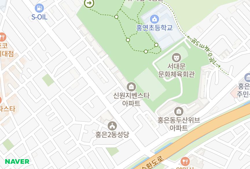 서울특별시 서대문구 홍은동 신원지벤스타6차 위치·실거래 시세 지도
