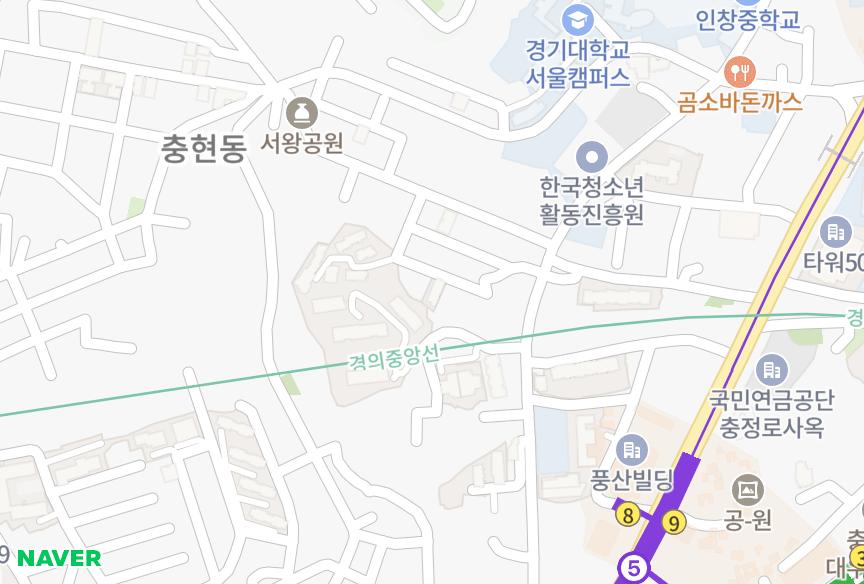 서울특별시 서대문구 충정로3가 행복한 위치·실거래 시세 지도
