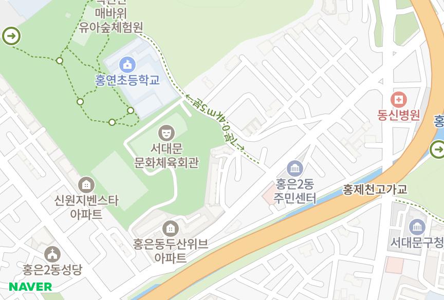 서울특별시 서대문구 홍은동 로하스 위치·실거래 시세 지도