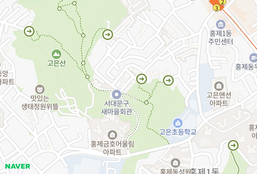 서울특별시 서대문구 홍제동 엠씨케이(MCK)파크힐 위치·실거래 시세 지도