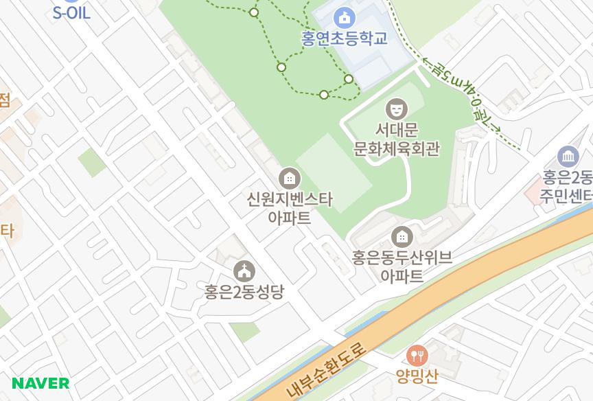 서울특별시 서대문구 홍은동 신원지벤스타7차 위치·실거래 시세 지도