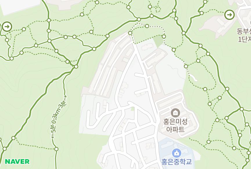 서울특별시 서대문구 홍은동 미든푸르지 위치·실거래 시세 지도