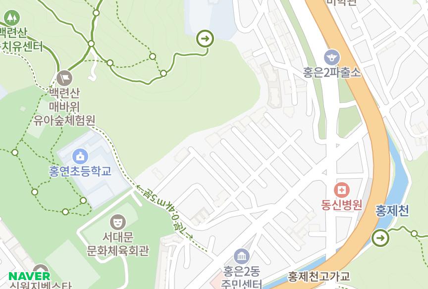 서울특별시 서대문구 홍은동 제이씨라디앙 위치·실거래 시세 지도