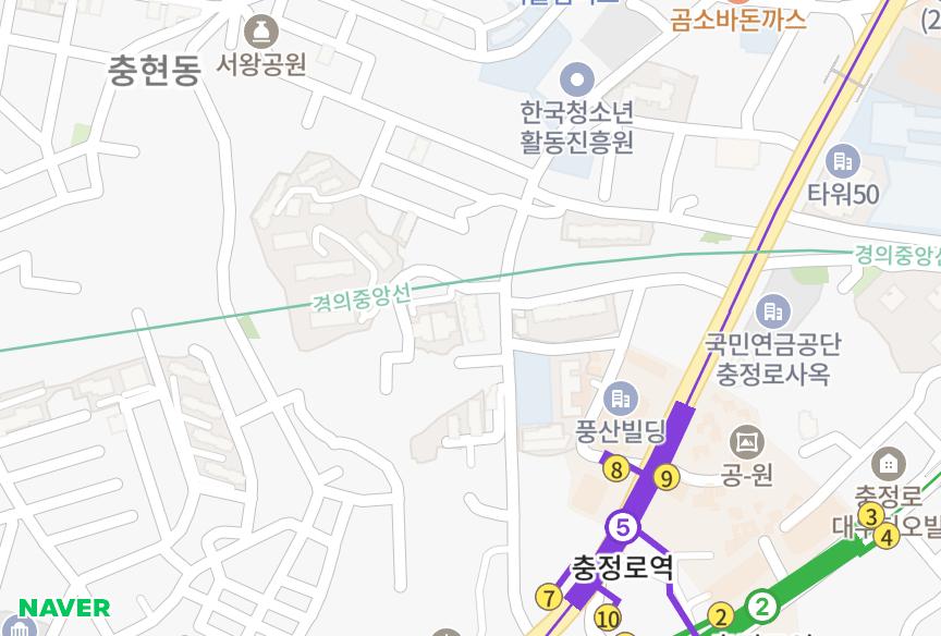 서울특별시 서대문구 충정로3가 장미 위치·실거래 시세 지도