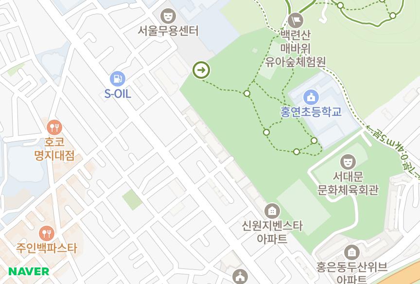 서울특별시 서대문구 홍은동 신원지벤스타3차 위치·실거래 시세 지도
