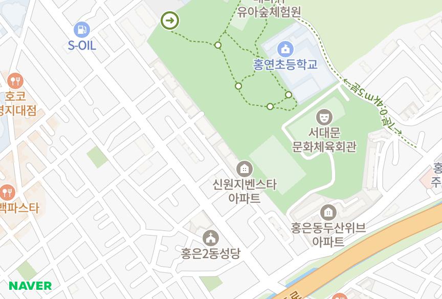 서울특별시 서대문구 홍은동 신원지벤스타5차 위치·실거래 시세 지도