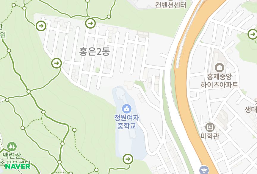서울특별시 서대문구 홍은동 동평모임빌늘푸른 위치·실거래 시세 지도