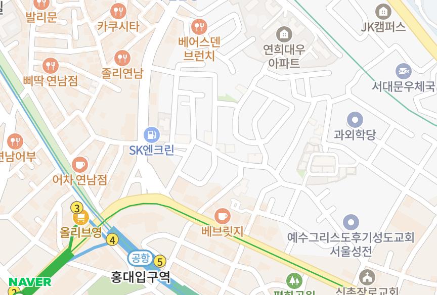 서울특별시 서대문구 창천동 센타폴리스 위치·실거래 시세 지도