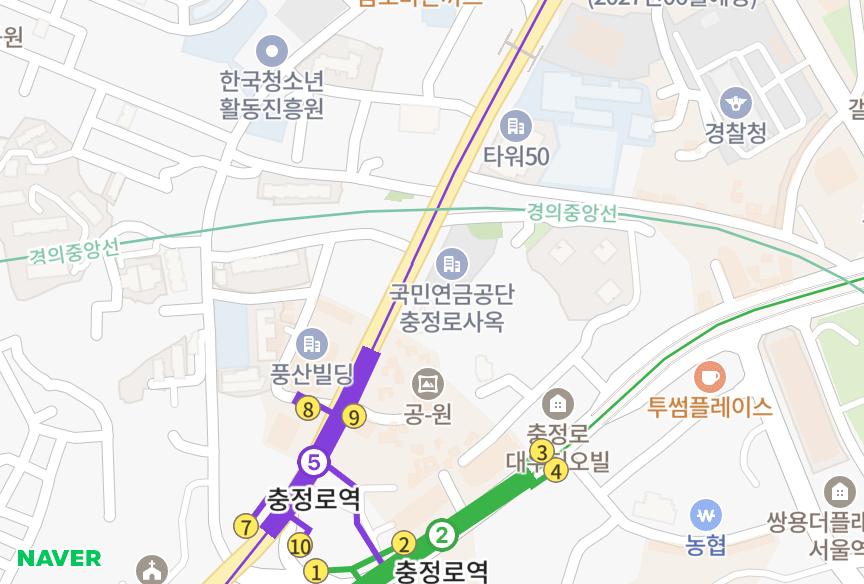 서울특별시 서대문구 충정로3가 충정 위치·실거래 시세 지도