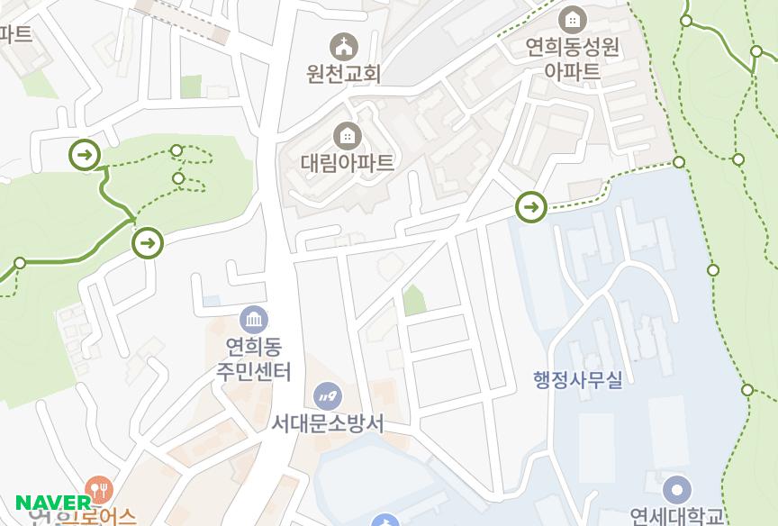 서울특별시 서대문구 연희동 동도아카데미하우스2차 위치·실거래 시세 지도