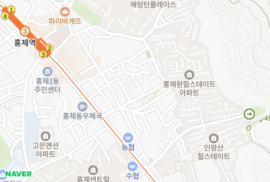 서울특별시 서대문구 홍제동 제니스 위치·실거래 시세 지도