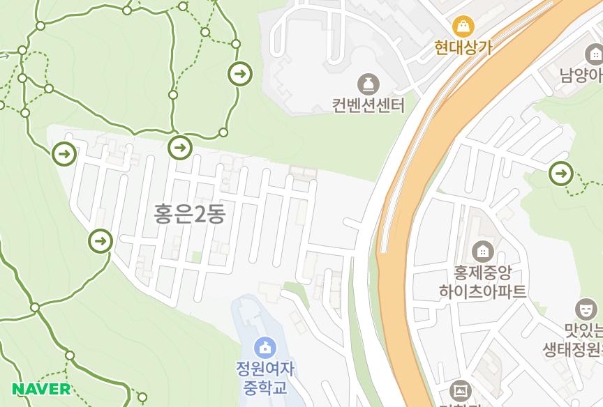 서울특별시 서대문구 홍은동 서부사이버 위치·실거래 시세 지도