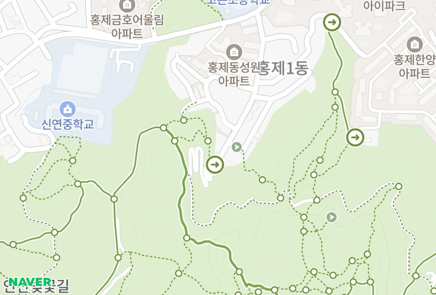 서울특별시 서대문구 홍제동 송도그린빌A동 위치·실거래 시세 지도