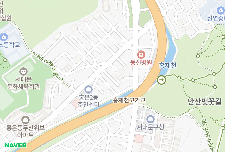 서울특별시 서대문구 홍은동 미주 위치·실거래 시세 지도