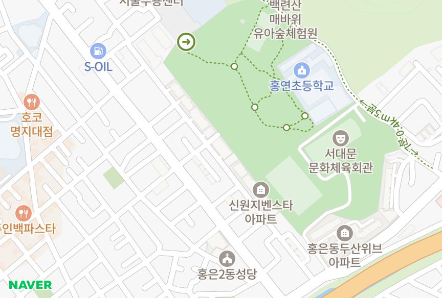 서울특별시 서대문구 홍은동 신원지벤스타4차 위치·실거래 시세 지도