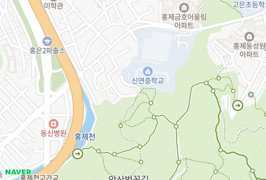 서울특별시 서대문구 연희동 파크카운티 위치·실거래 시세 지도