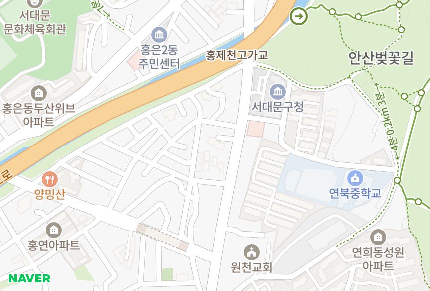 서울특별시 서대문구 연희동 신원 위치·실거래 시세 지도