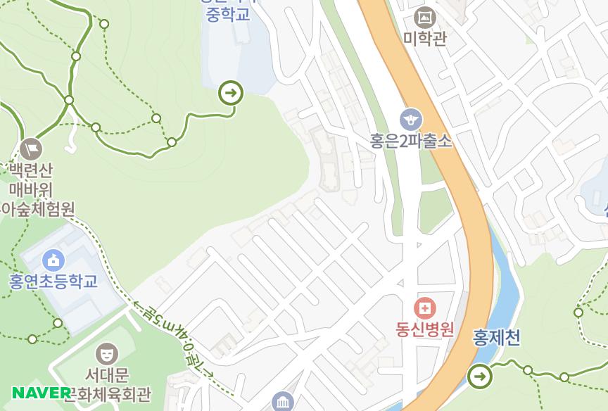 서울특별시 서대문구 홍은동 Elleville 위치·실거래 시세 지도