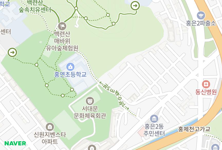 서울특별시 서대문구 홍은동 넥서스빌2차 위치·실거래 시세 지도