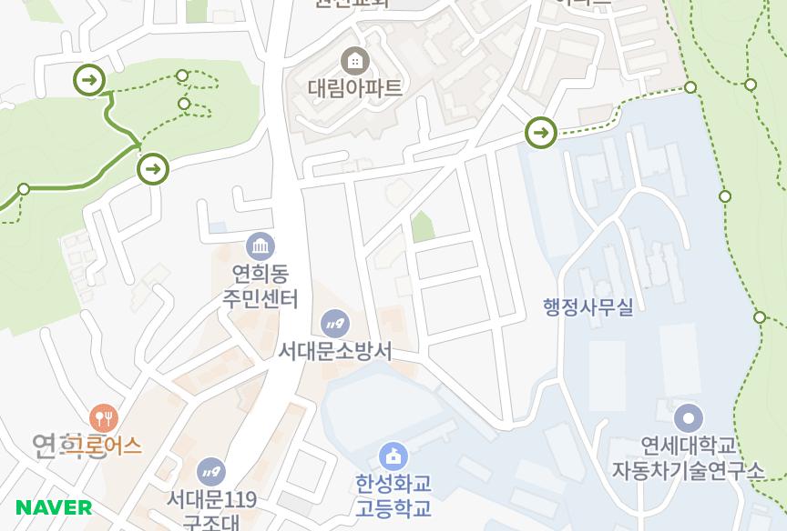 서울특별시 서대문구 연희동 동도아카데미하우스3차 위치·실거래 시세 지도