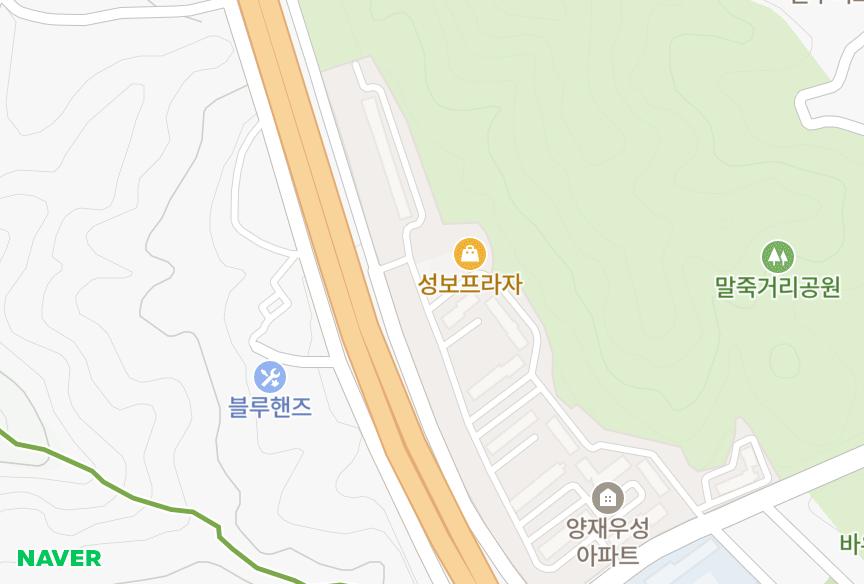 서울특별시 서초구 양재동 우성 위치·실거래 시세 지도