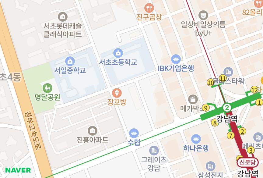 서울특별시 서초구 서초동 현대성우 위치·실거래 시세 지도