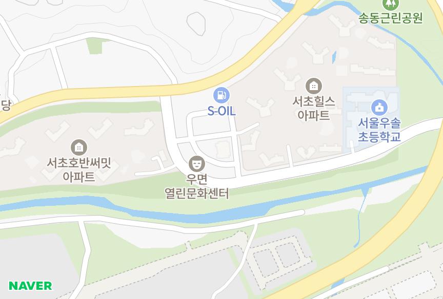 서울특별시 서초구 우면동 우솔마을서초리슈빌S 위치·실거래 시세 지도