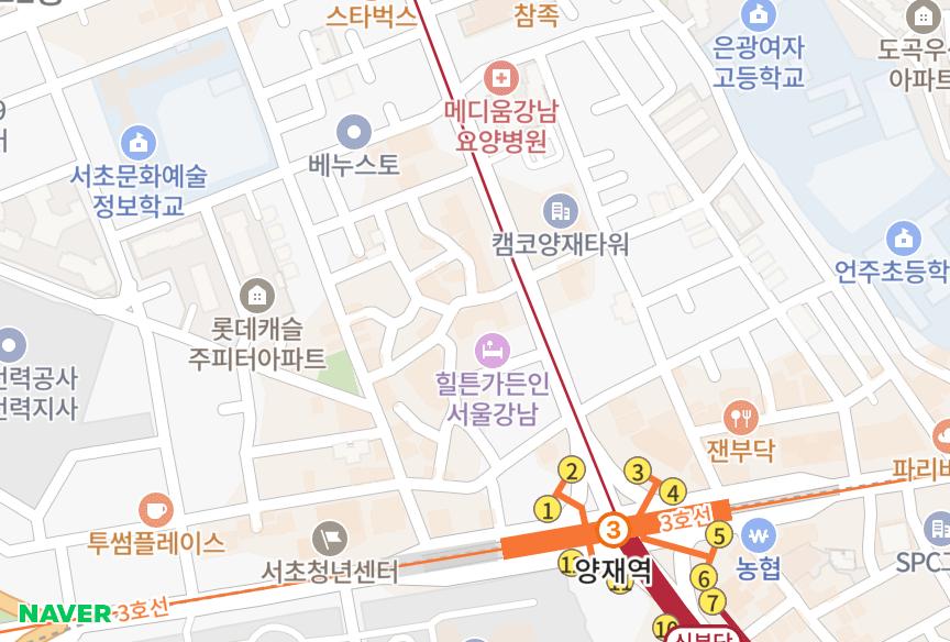 서울특별시 서초구 서초동 서초두산위브 위치·실거래 시세 지도
