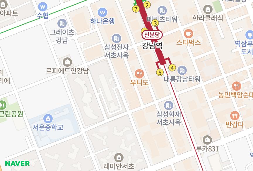 서울특별시 서초구 서초동 서초파라곤 위치·실거래 시세 지도