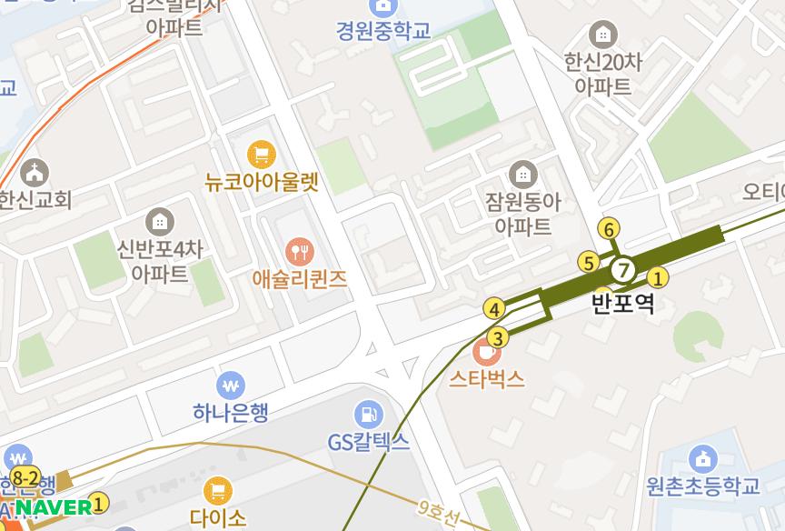 서울특별시 서초구 잠원동 브라운스톤잠원 위치·실거래 시세 지도