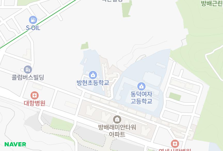서울특별시 서초구 방배동 방배대우 위치·실거래 시세 지도