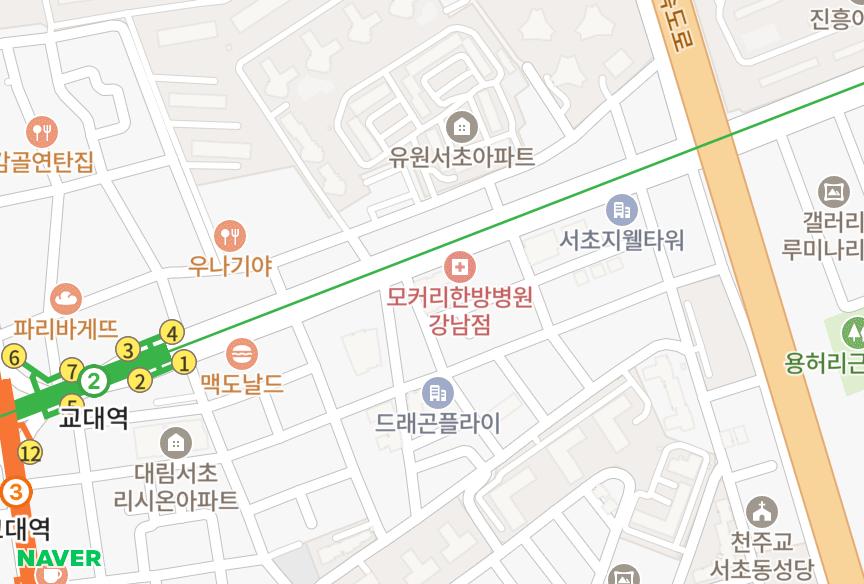 서울특별시 서초구 서초동 브라운스톤서초 위치·실거래 시세 지도