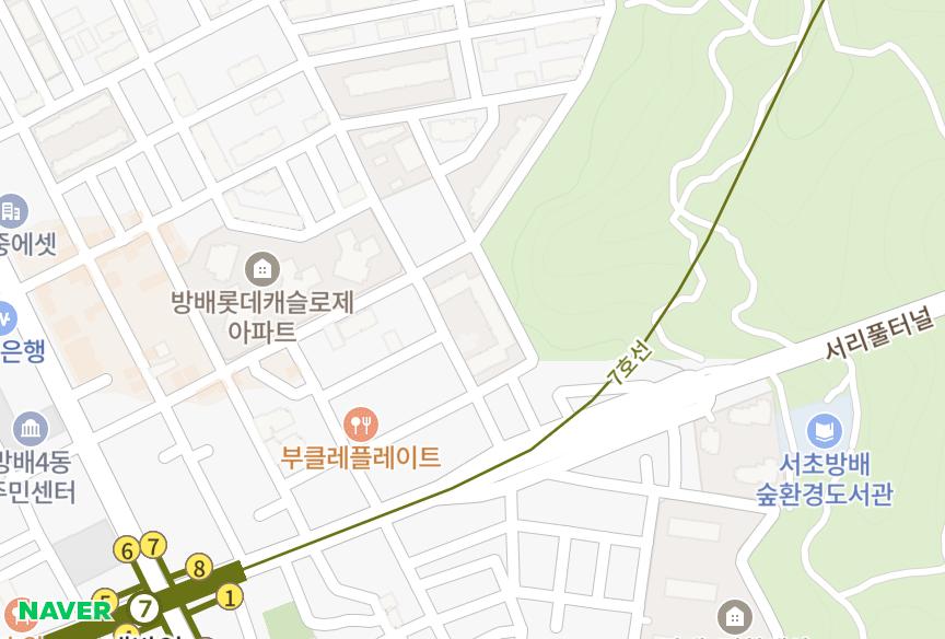 서울특별시 서초구 방배동 방배2차e편한세상 위치·실거래 시세 지도