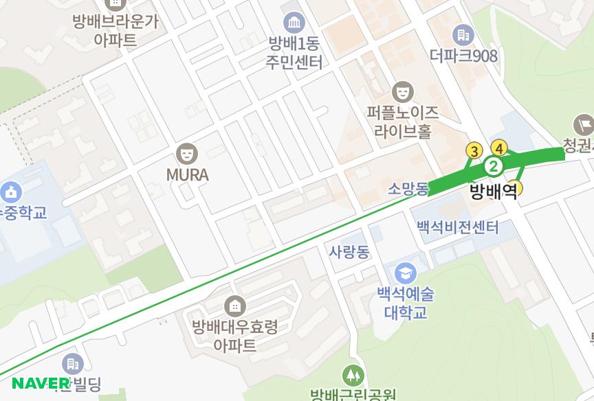 서울특별시 서초구 방배동 방배서리풀힐스 위치·실거래 시세 지도