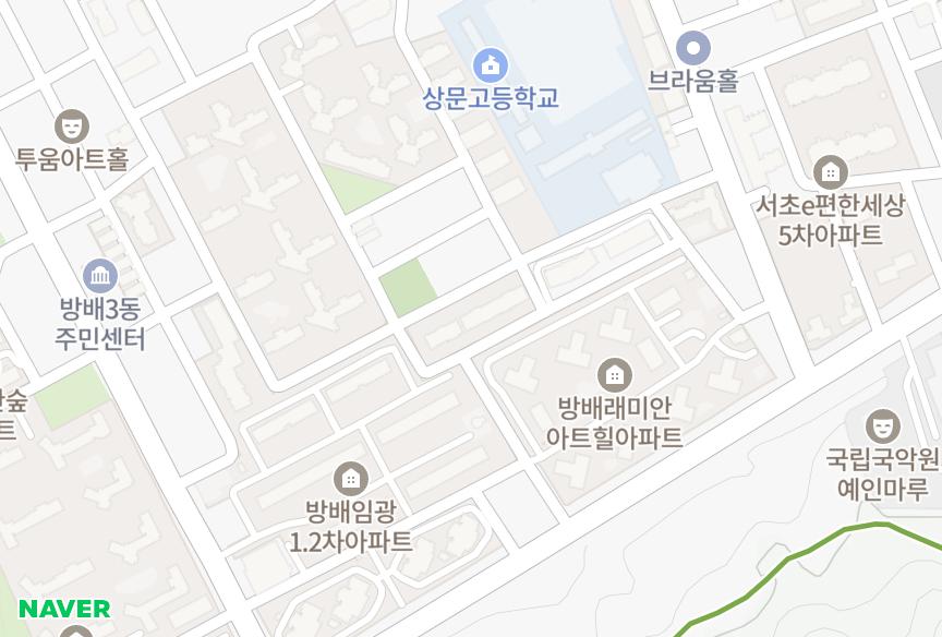 서울특별시 서초구 방배동 방배어울림 위치·실거래 시세 지도