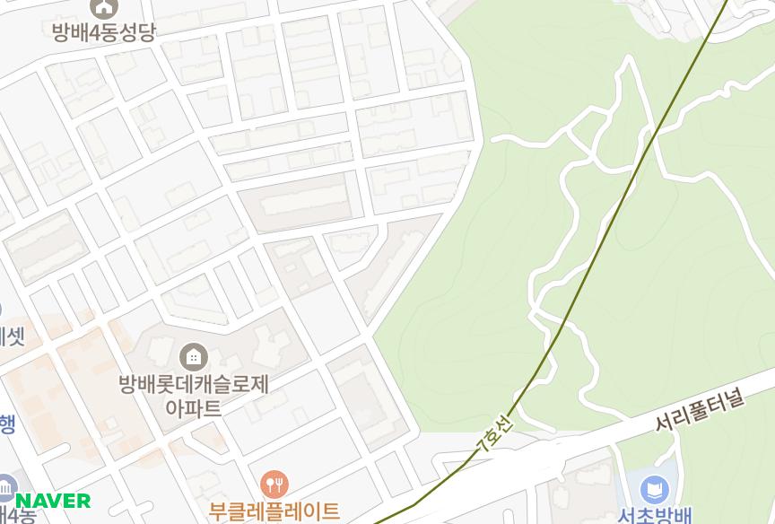 서울특별시 서초구 방배동 방배대우유로카운티 위치·실거래 시세 지도