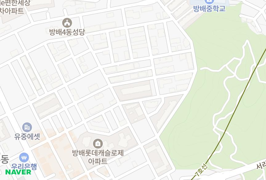 서울특별시 서초구 방배동 방배동롯데캐슬포레스트 위치·실거래 시세 지도