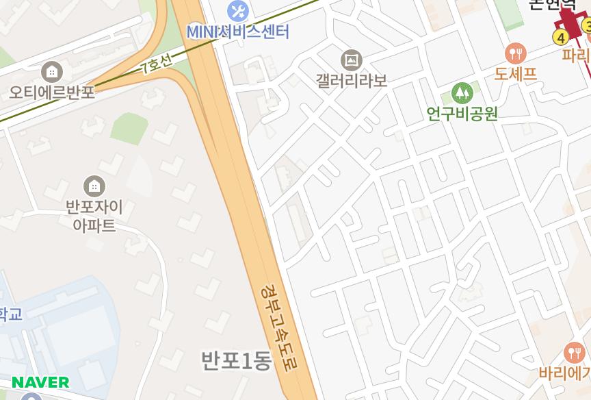 서울특별시 서초구 반포동 반포훼밀리 위치·실거래 시세 지도
