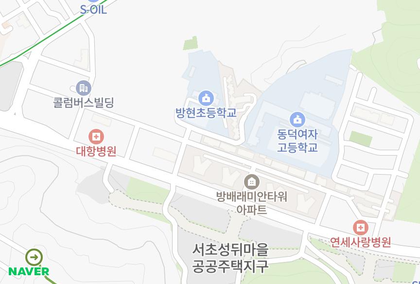 서울특별시 서초구 방배동 방배아트e편한세상101차 위치·실거래 시세 지도