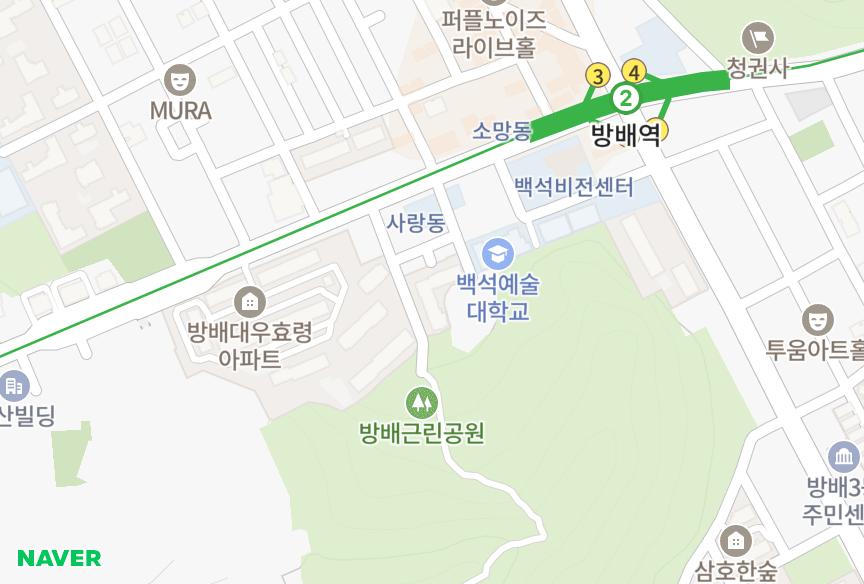 서울특별시 서초구 방배동 브라운스톤효령 위치·실거래 시세 지도