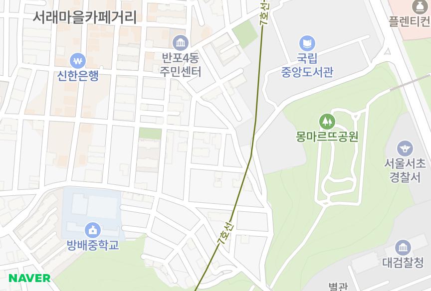 서울특별시 서초구 반포동 금정노블 위치·실거래 시세 지도
