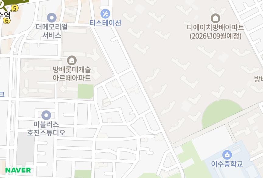 서울특별시 서초구 방배동 대성 위치·실거래 시세 지도
