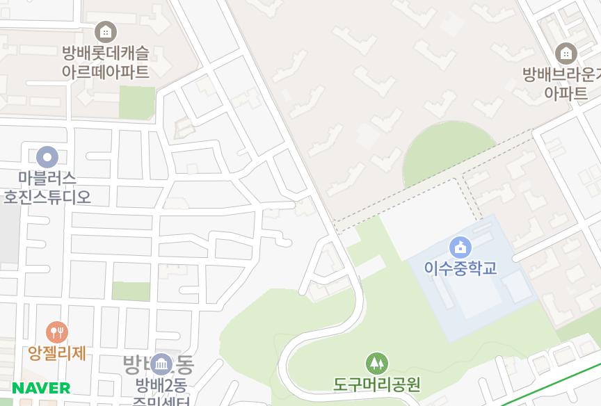 서울특별시 서초구 방배동 방배승원아트빌 위치·실거래 시세 지도