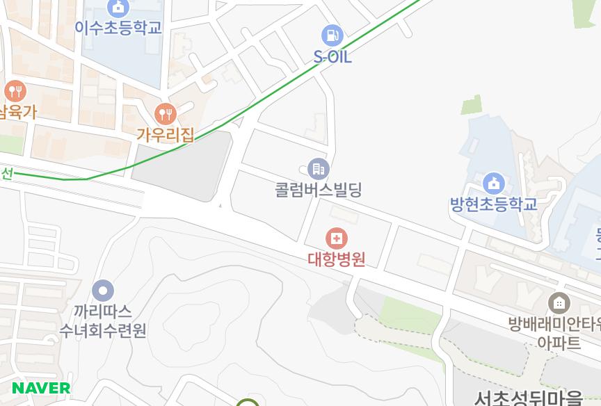 서울특별시 서초구 방배동 방배홈타운 위치·실거래 시세 지도